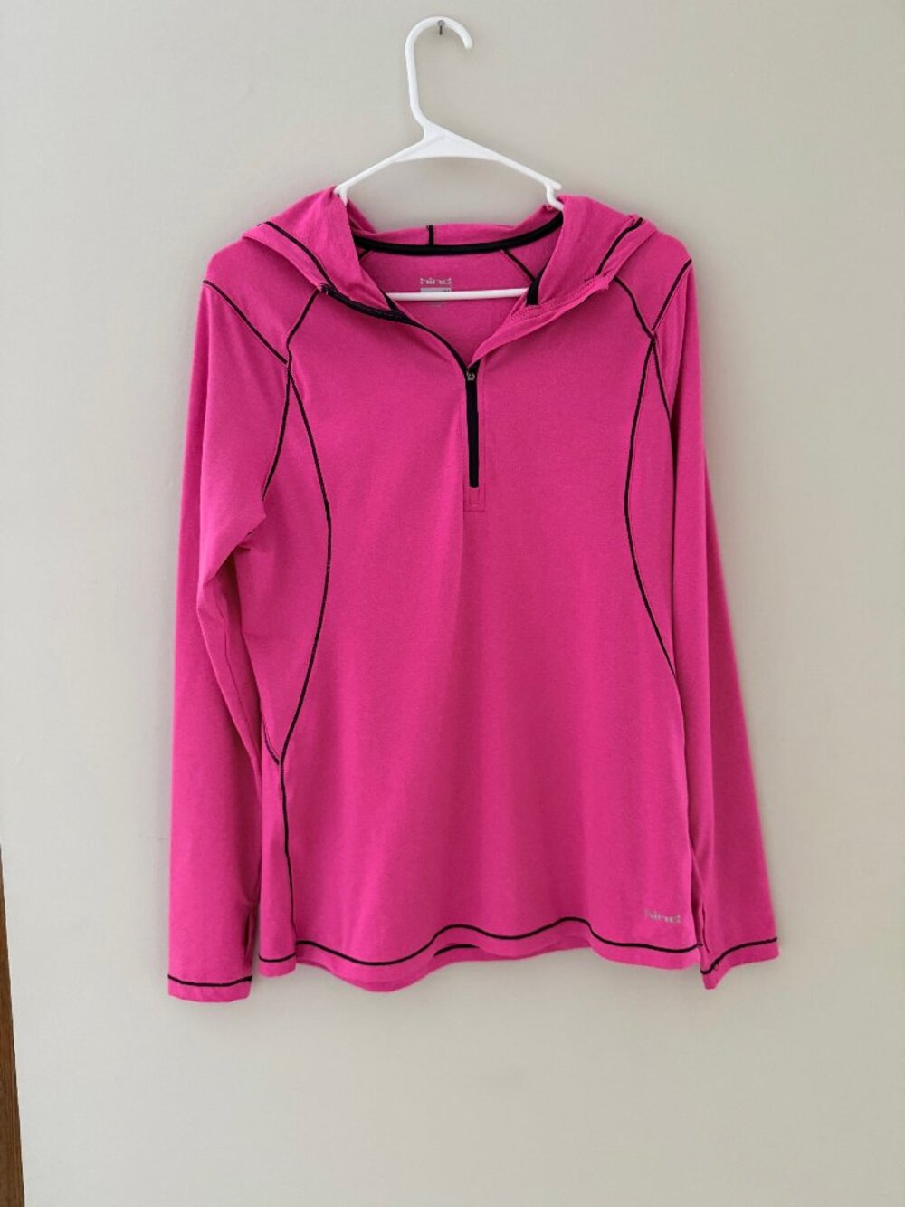 VERY NICE HIND PINK PULLOVER ATHLETIC HOODED HOODIE SHIRT TOP - WOMENS MEDIUM